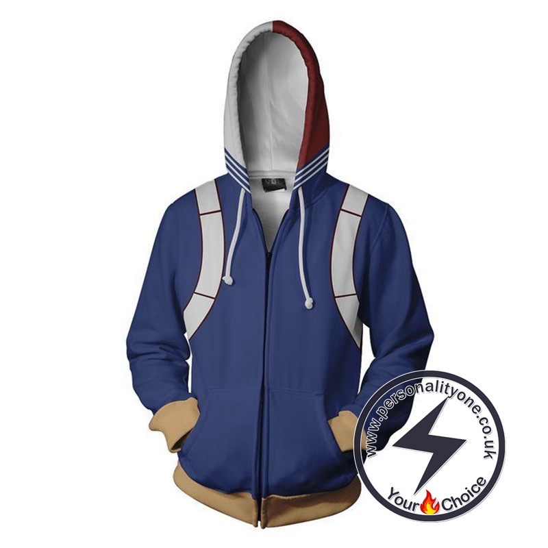 My Hero Academia Hoodies - Shoto Todoroki Boku No Hero Academia Zip Up Hoodie Jacket